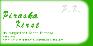 piroska kirst business card